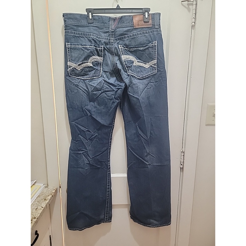 Big Star Jeans Mens 36×35 L Blue Vanguard Relaxed Straight Western Denim BKE